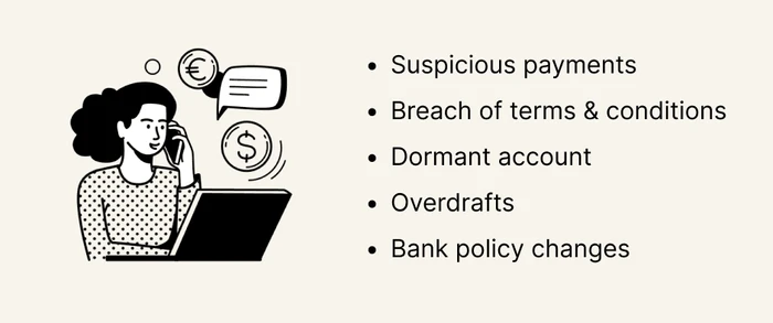 reasons for bank account closure